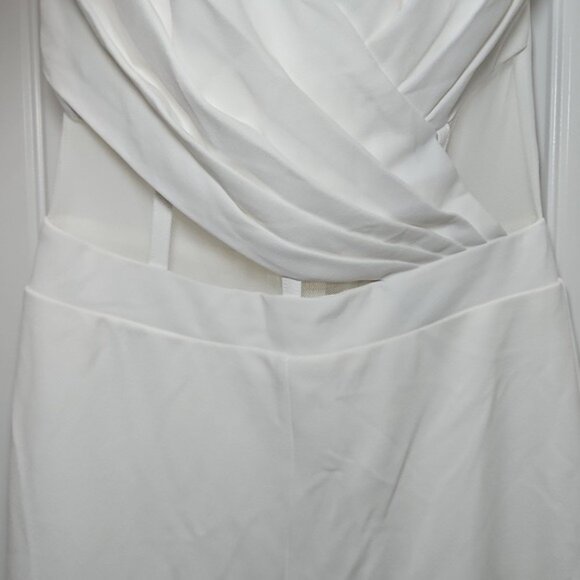 Lulus Surely Stunning Strapless Bustier Jumpsuit Size Small New White Bridal - Picture 4 of 11